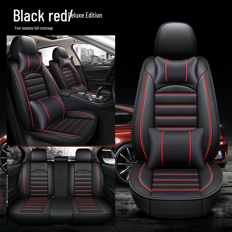 All-Season Leather Car Seat Cover - Full Coverage for Five Seats