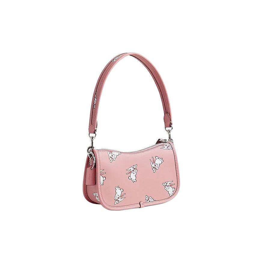 New COACH Baymax Rabbit, Collaboration Swinger Cow Leather Pochette, Shoulder Bag, Handbag, Shoulder Bag Women's CK404-LHVVR