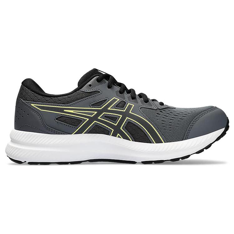 Asics Gel-Contend 8 Удобные Амортизирующие Прочные Кроссовки с Низким Верхом для Бега Мужские кроссовки Черно-Серые 1011B492-026