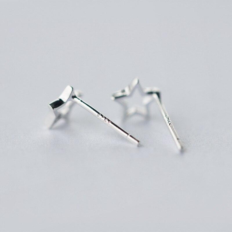 Серьги-гвоздики из полого серебра 925 пробы для женщин и девушек, украшения для свадебной вечеринки, Pendientes Brincos eh960