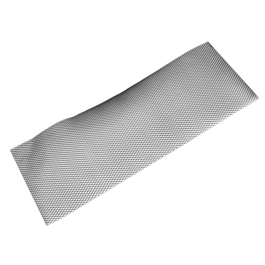 Car Front Center Grid Grille Rhombic Mesh Stable Structure Aluminum Universal Fit for Cars Black