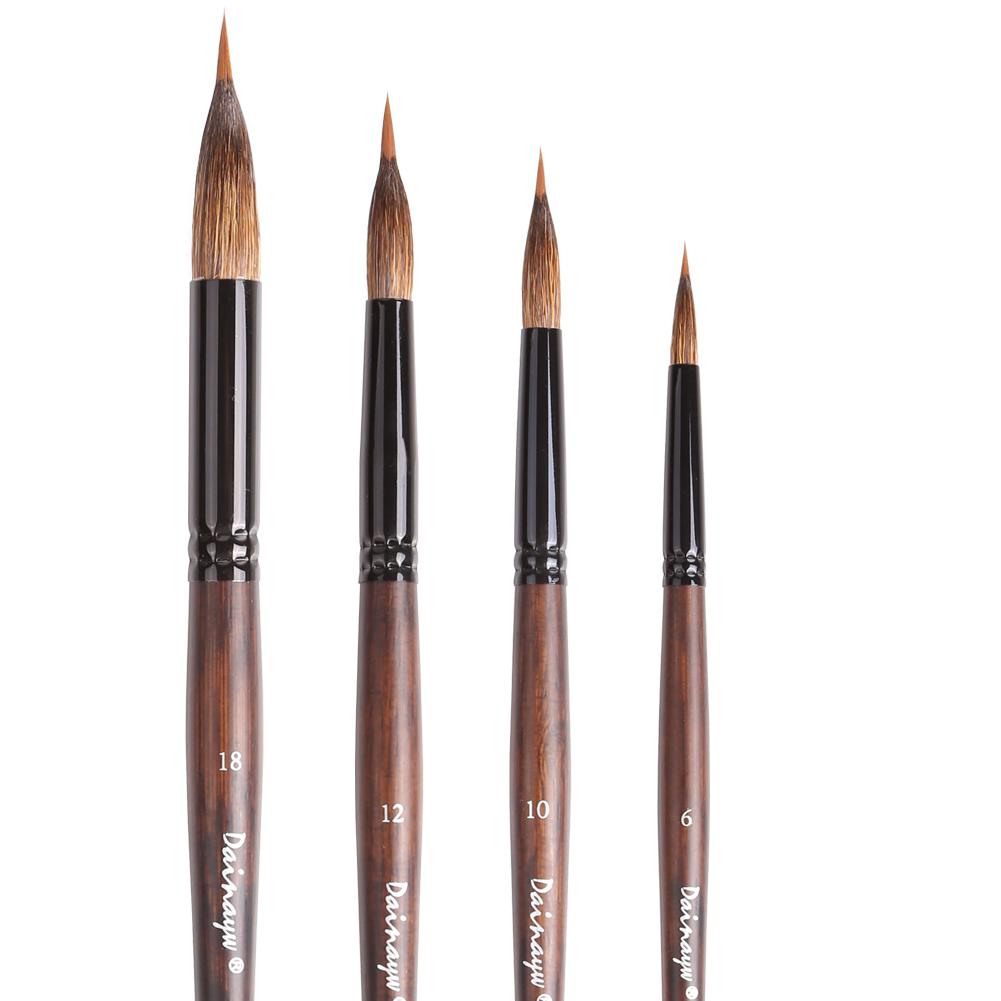 Кисти для акварели с удлиненным острым кончиком, кисть-моп, кисть-лайнер 2-в-1, кисть для рисования из смеси беличьего волоса и нейлона для детализации и живописи