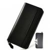 [Bluesay] Wallet Men's Tochigi Leather Long Wallet Genuine Leather Large Capacity YKK Zipper Wallet Black