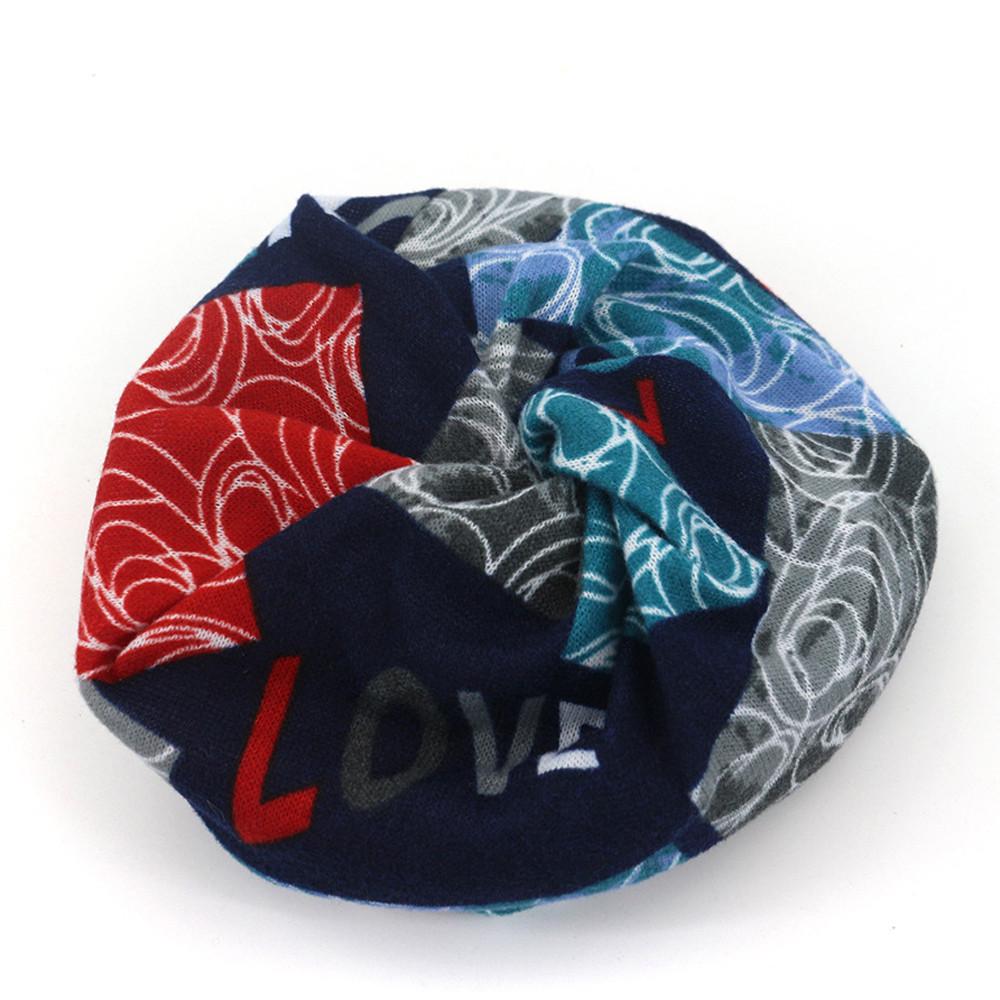 Женский шарф с буквенным принтом, кепка Casaul, уличная конвертируемая ветрозащитная шапка 