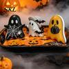 Cute Spooky Home Decor 3Pcs Halloween Decoration, Resin Micro Landscape Miniature Figurines, Ghost Kids Decoration Pumpkin Fairy Garden Ornament
