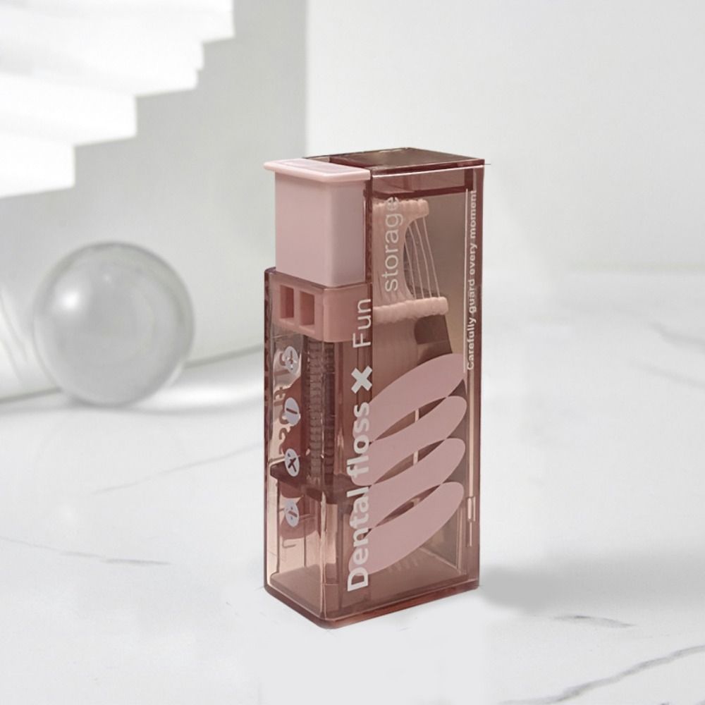 Automatic Dental Floss Storage Box Portable Flosses Dispenser Convenient Floss Pick Organizer Oral Hygiene Care For Traveling