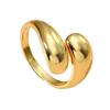 Женское кольцо, открытое, регулируемое, нерегулярное, с гальваническим покрытием, однотонное, из нержавеющей стали, подарок на день рождения, украшение на безымянный палец на костяшке пальца
