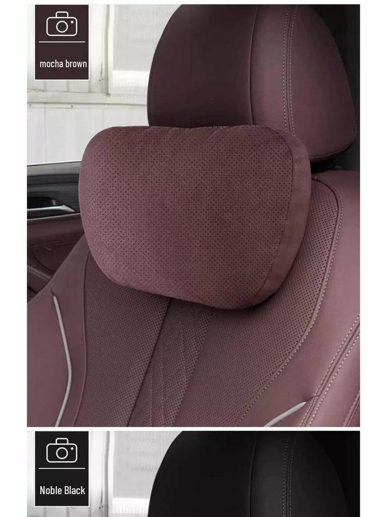 Compatible Car Headrest, Neck, and Lumbar Cushions for New BMW 5, 3, 1, 7 Series and X1-X6 Interiors