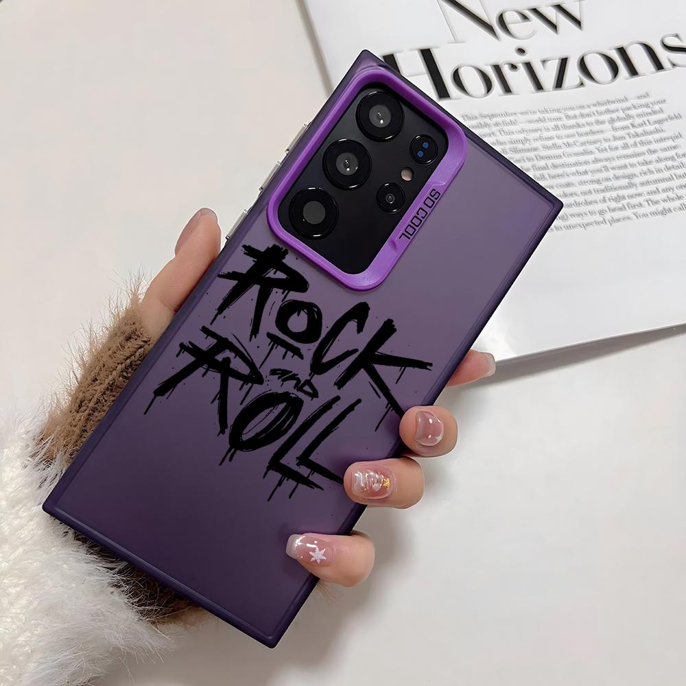 Крутой чехол для телефона в стиле Rock Roll Music для Samsung Galaxy S25 Edge S24 S23 S22 S21 S20 Ultra Funda Силиконовый Серебристый Чехол