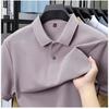 Мужская летняя хлопковая рубашка-поло, дышащий воротник, стиль Business Casual, стиль "Папа", короткий рукав