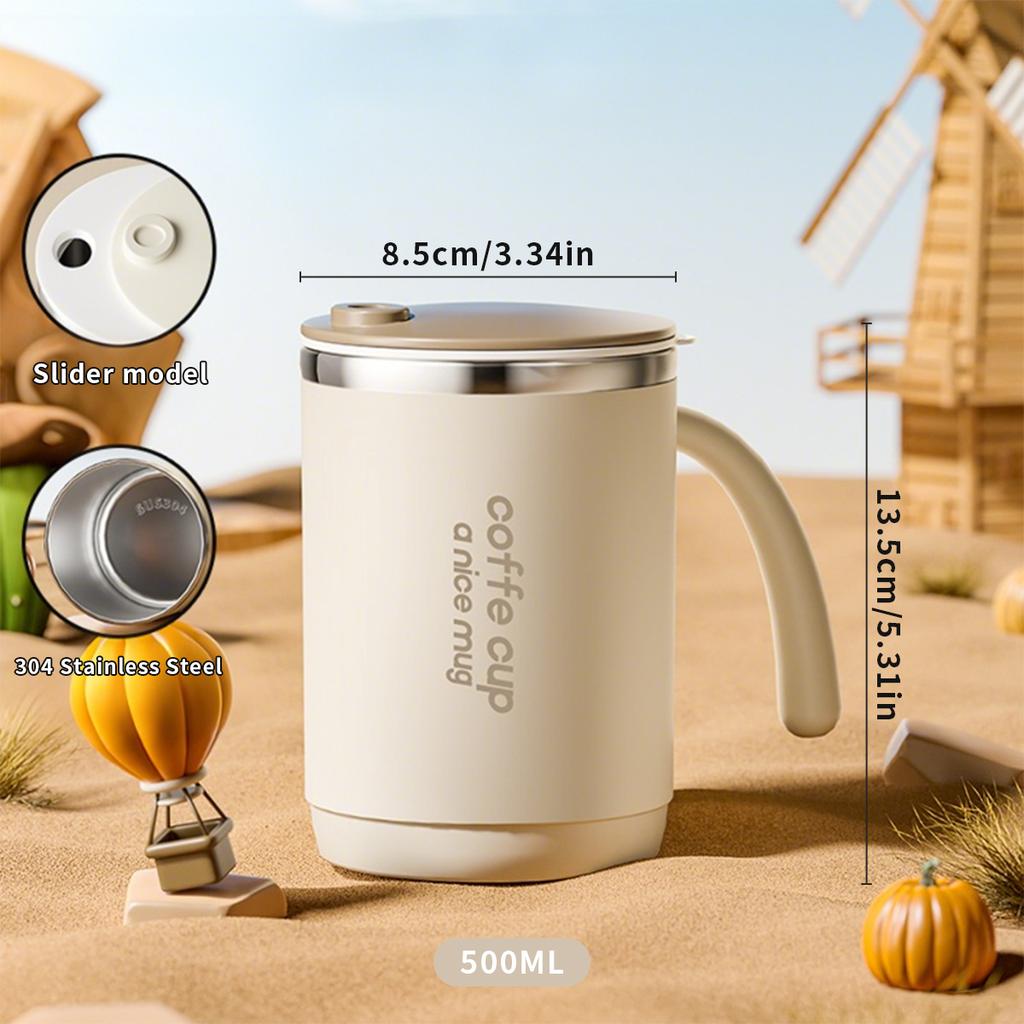 500ML Thermal Cup 304 Stainless Steel Double-layer Coffee Mug Cold And Hot Resistant Water Cup Sealed Milk Coffee Cup Drinkware