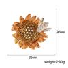 Blucome Броши в форме пчелы на подсолнухе для женщин, имитация золотого цвета, вечерние повседневные ювелирные булавки, подарки