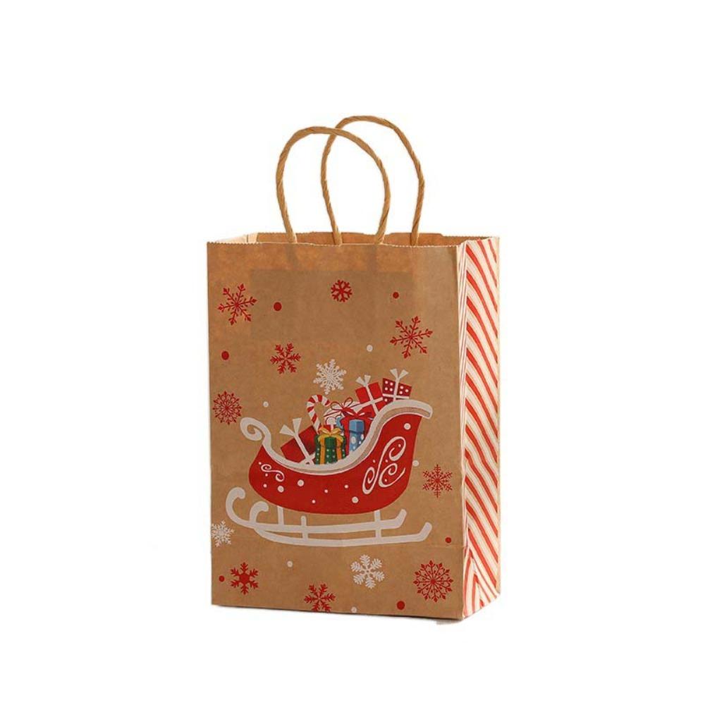 10Pcs Reusable Christmas Gift Bag Thickened Tote Bag Eco-friendly Gift Packaging Bags Grocery Store