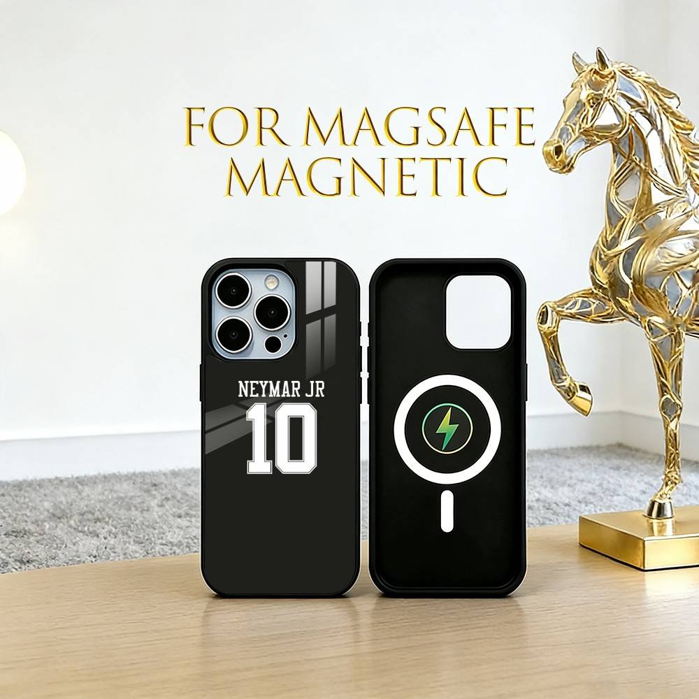 Чехол для телефона Neymar №10 Футбольная тематика Для iPhone17,16,15,14,13,12,11 Plus,Pro Магнитный с Magsafe Беспроводной зарядкой