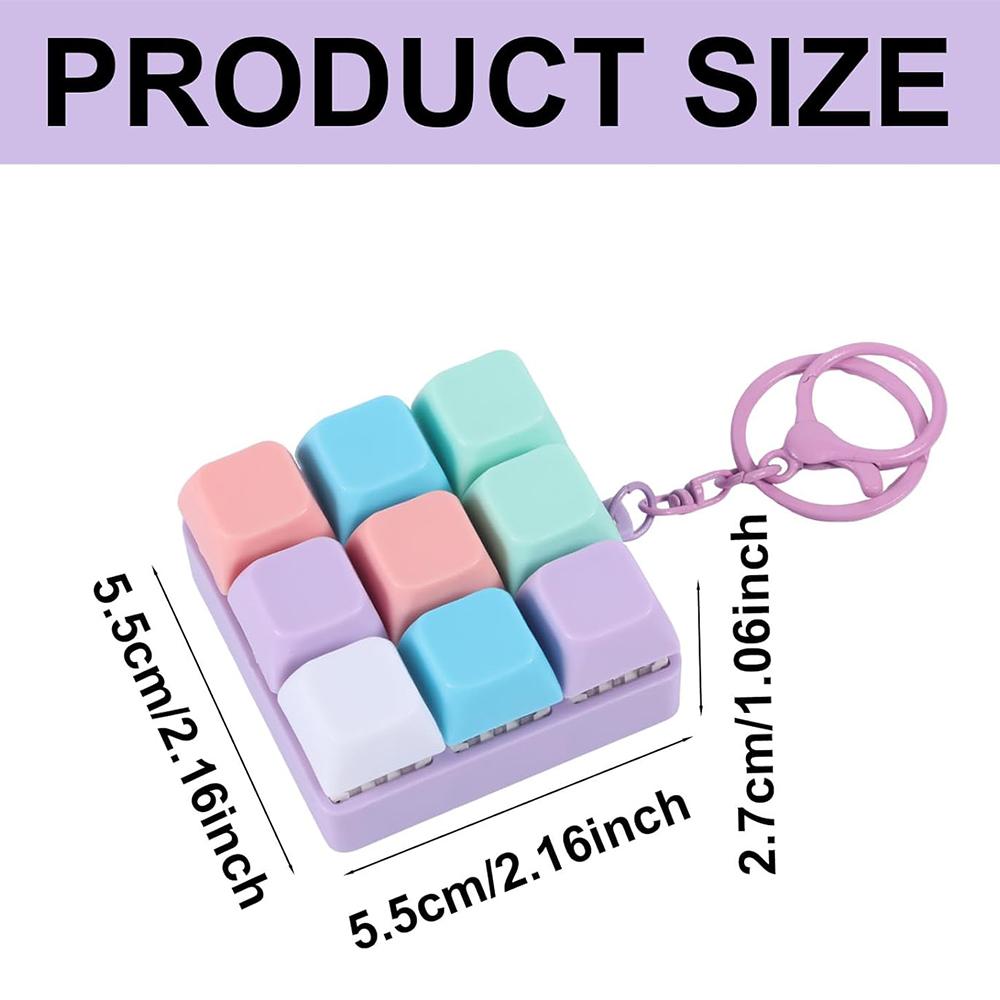 Игрушка-клавиатура для снятия стресса Fidget Keyboard Toy Fidget Clicker Keyboard Fidget Брелок-кнопка Fidget Подарки Fidget для взрослых для снятия стресса и проведения времени