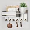 1pc Vintage Wooden Wall Mounted Key Rack with Mail Holder & Tray - Easy Install, Suitable for Farmhouse Decor In Living Room, Kitchen