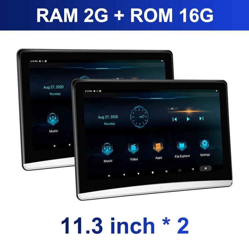 Автомобильный подголовник с телевизором, сенсорный экран 13,3 дюйма, Android 10.0, 4K, 1080P, WIFI, Bluetooth, USB, HDMI, Airplay, планшет, видеоплеер для фильмов