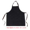 Unisex Denim Working Pockets Apron for Drawing Painting Restaurant Coffee Waiter (Black)