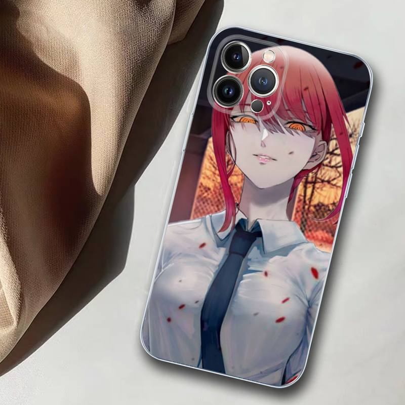Makima Chainsaw Man манга аниме чехол для телефона мягкий силиконовый чехол для iphone 14 13 12 11 Pro Mini XS MAX 8 7 6 Plus X XS XR чехол