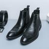 Ботинки Мужские Повседневные Удобные Модные Ботинки на Блочном Каблуке Мужские Деловые Офисные Брендовые Ботинки Челси Черные Коричневые Размер 38-45 Мужские Ботинки