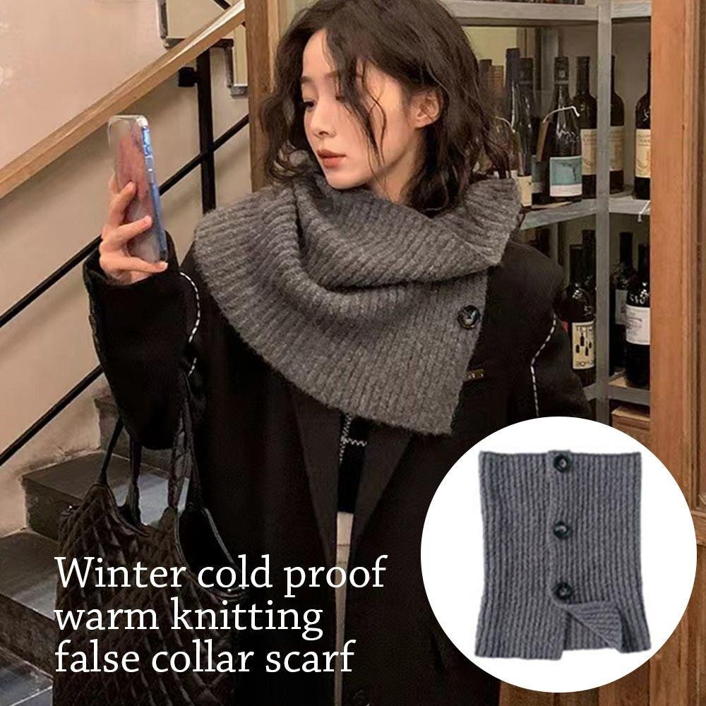 Fashion Detachable Warm Turtleneck Knitted Fake Collar Scarf Neck Warmer