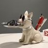 Смола Бульдог Настольная Статуэтка для Хранения Скульптура Животного Декор Обеденного Стола Многофункциональный Офисный Домашний Декор Поднос Декор