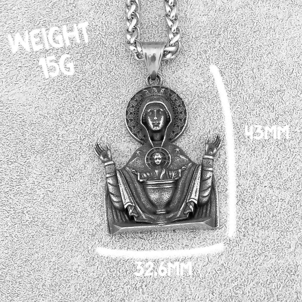 Скандинавская подвеска в виде фигурки Девы Марии из нержавеющей стали 316L