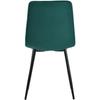 Chaises de salle à manger - MUVOE - Ensemble de 4 - Velours vert foncé - Design contemporain - Pieds en métal