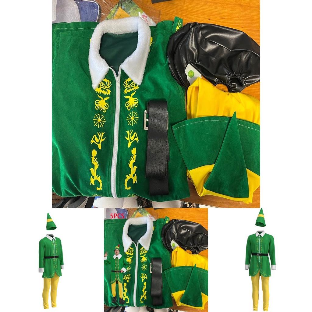 Authentic Men's Elf Cosplay Outfit For Halloween And Christmas