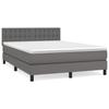 3141123 vidaXL Divan Bed with Mattress Grey 140x190 Cm Faux Leather
