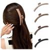 Large Matte Claw Clip Solid Color Geometric hair claw Fashion Thin Shark Clip  Girls