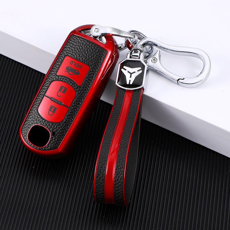 Кожаный чехол для ключа Mazda Angkesaila для CX4, Atenza, CX5, Mazda 3