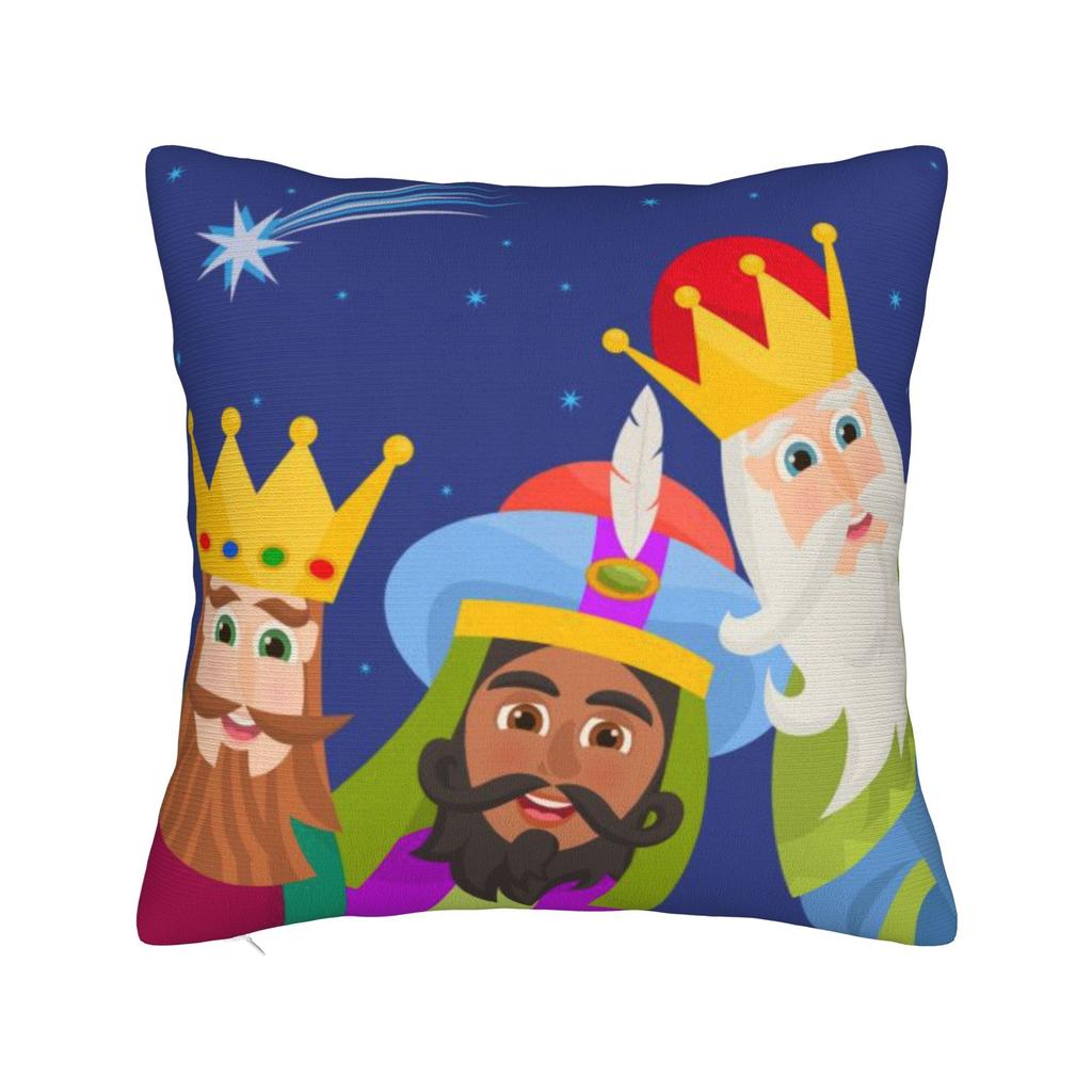 Día de los Reyes Magos Epifanía Three kings Pillow Cover Printed Cushion Cover Decor Throw Pillow Case Cover Home Multiple Sizes