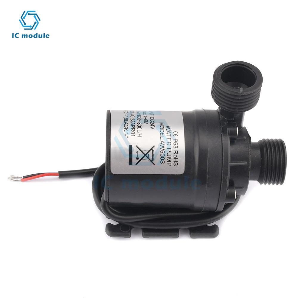 AW500S DC 12V 24V Mini Brushless Motor Submersible Water Pump 800L/H Garden Portable For Cooling System Fountains Heater