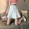 Новая летняя юбка-рыбий хвост с высокой талией и оборками, студенческая тонкая юбка-бюстье А-силуэта, сексуальная модная короткая юбка на бедрах