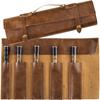 Chef Knife Roll Bag Leather Professional Work BBQ Kitchen Knife Storage Carving Pocket Picnic Camping Knife Organizer Case