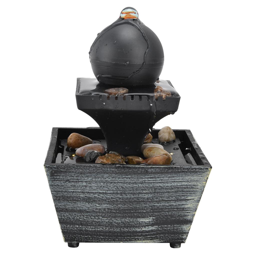 3V USB Tabletop Water Fountain Indoor Ball Waterfall Fountain for Home Office Desktop Table