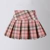 School Children Pleated Skirt Grey Formal Short Skirt Summer College Style Dance All-match Casual Solid Teens Girls A-line Skirt