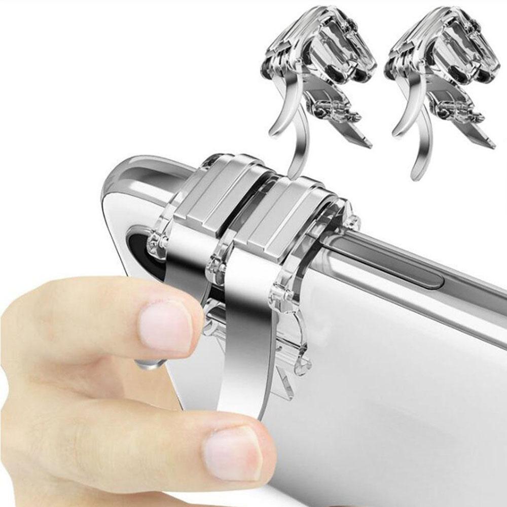 1 пара Игровые аксессуары Триггер Кнопка прицеливания Металлическая кнопка огня Геймпад Контроллер Джойстик Рукоятка Триггер