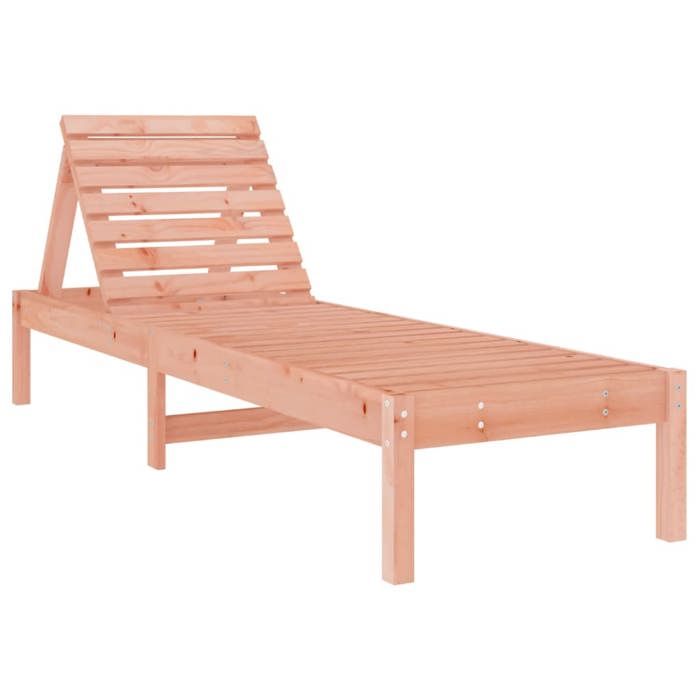 VidaXL Chaise Longue, Siège avec Dossier Réglable, Bain de Soleil, Transat de Jardin Terrasse Balcon, Scandinave, Bois 825075