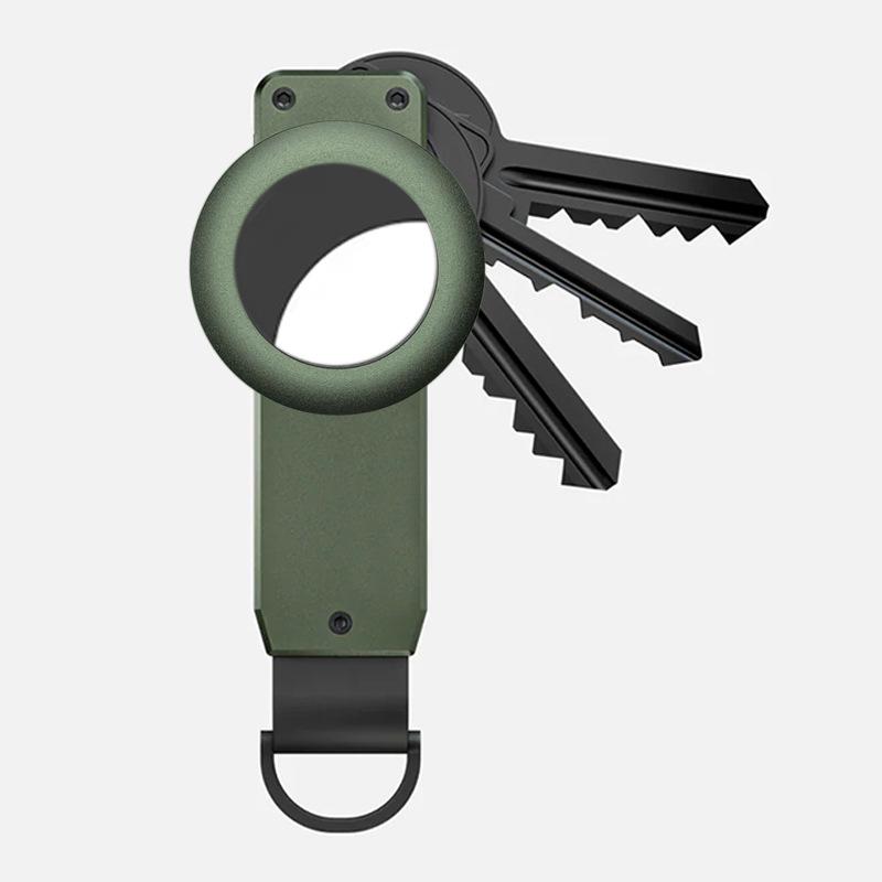Многофункциональный металлический брелок с держателем AirTag для использования на открытом воздухе