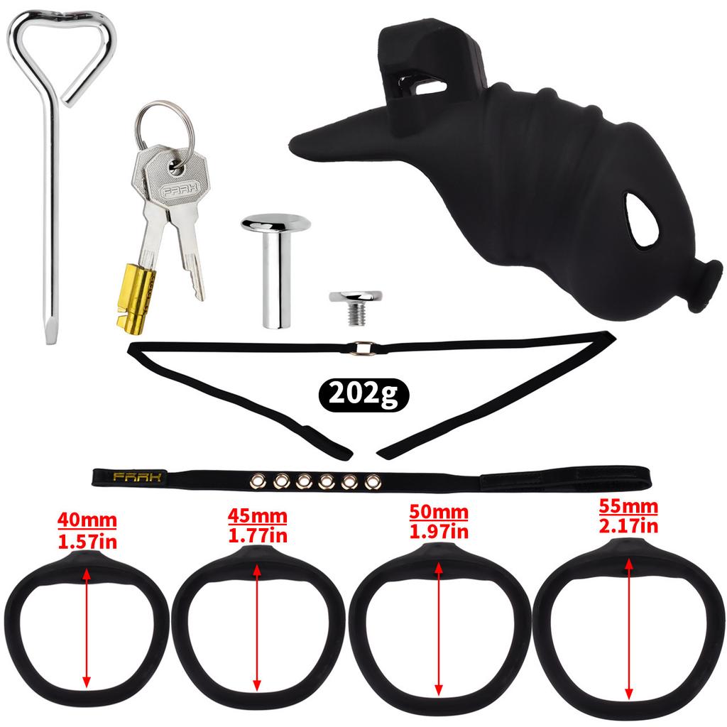 Soft Silicone Chastity Lock Male Penis CB Lock Gay Cuckold Adult Sex Toys BDSM Cock Ring 18+