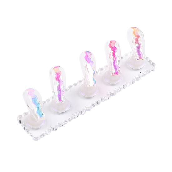 Подставка для практики маникюра с маленькой магнитной основой, эргономичная пластиковая подставка для практики нейл-арта, принадлежности для маникюра