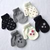 Милые детские зимние мягкие теплые вязаные перчатки с милым сердечком и звездным принтом