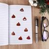 500pcs Kids Toys Self-adhesive Poop Emoticons Sticker Seal 1inch Stationery Sticker Funny Reward Sticker Teacher