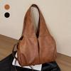 Ретро новая простая большая сумка мягкая кожа большая вместимость на плечо сумка-тоут женская сумка