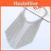 Retro Fashionable Multi Layer Tassel Design Women Metal Necklace For Sweaters