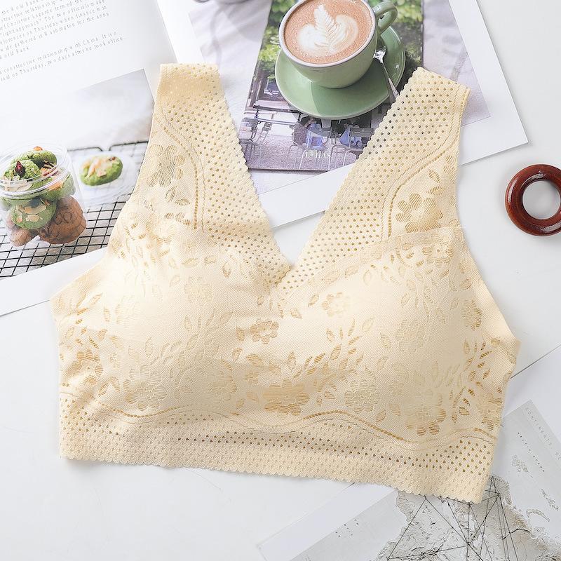 Women Breathable Lace Bras for Sexy Wire Free Top Lingerie Bralette Low Back Underwear