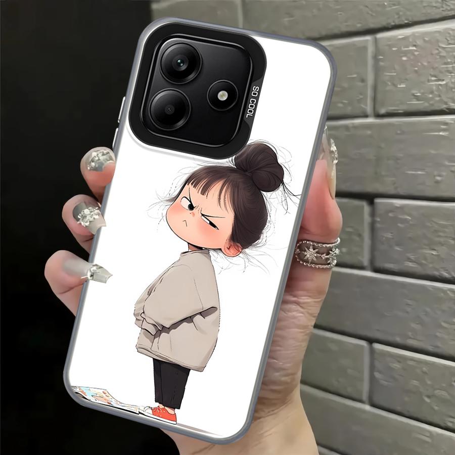 Милый Сердитый Чехол для Девочки для Xiaomi Poco F3 GT C50 F4 X3 NFC X5 C51 X3 Pro Задняя Крышка Телефона