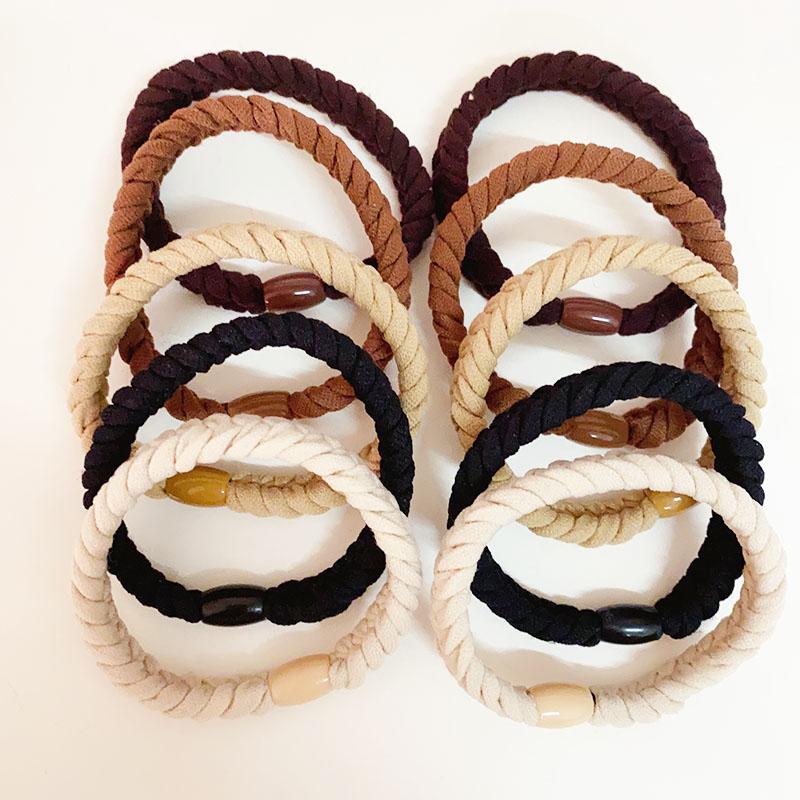 10Pcs Strong Braided Women Hair Scrunchy Girls Ponytail Hair Holder Children Elastic Hair Rubber Bands Hair Gum/Tie Accessories